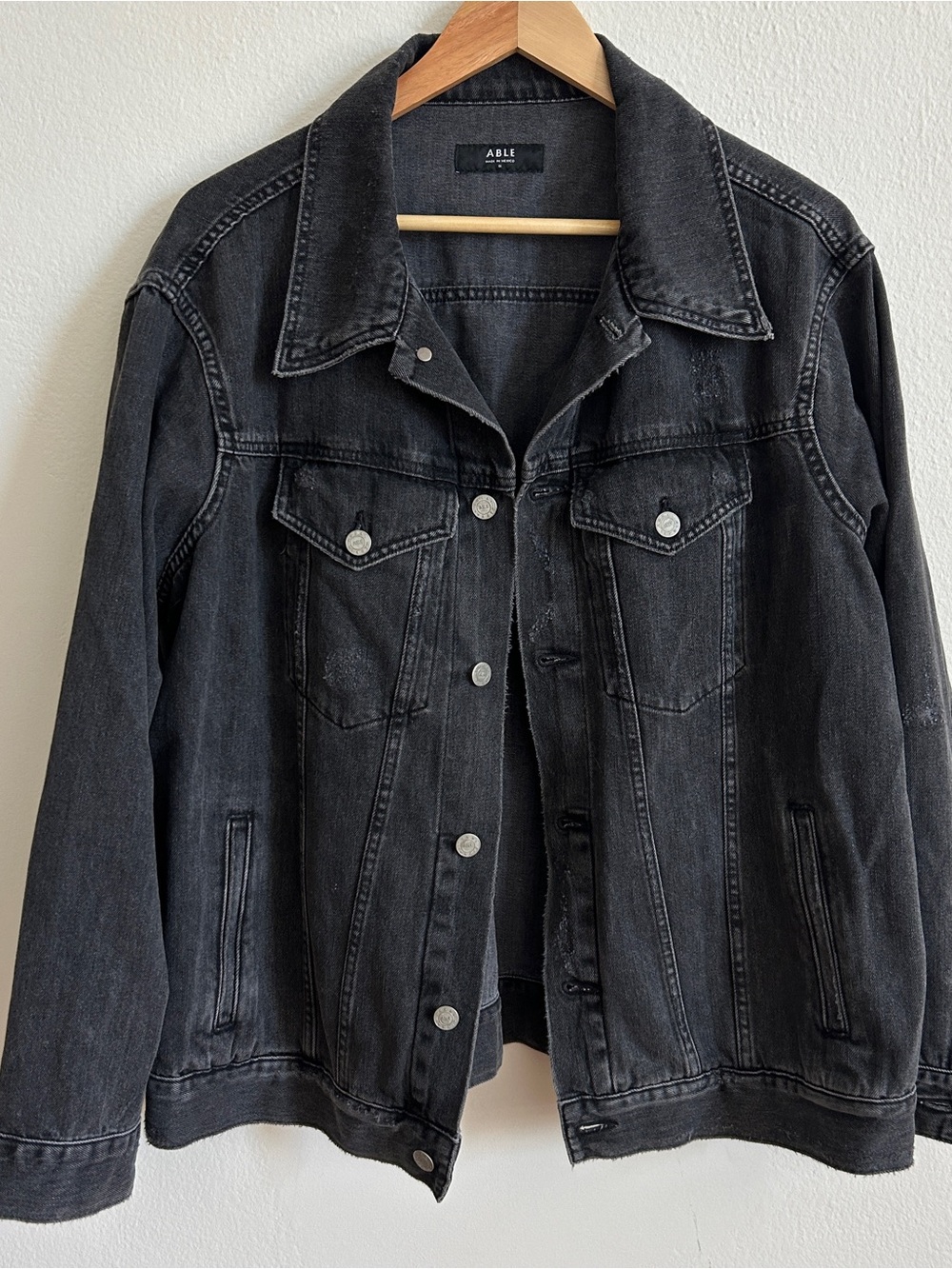 ABLE | Washed Black Merly Denim Jacket